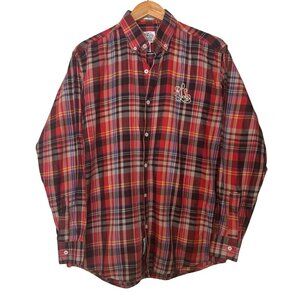 RRL Ralph Lauren Plaid Button-Down Shirt – Red Tartan Custom Fit, XXL